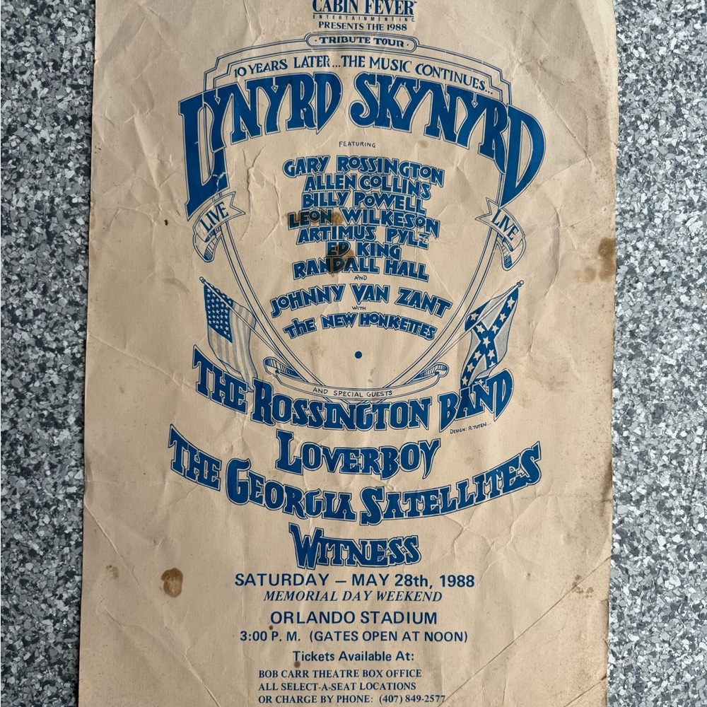 Lynyrd Skynyrd Tribute Tour Poster